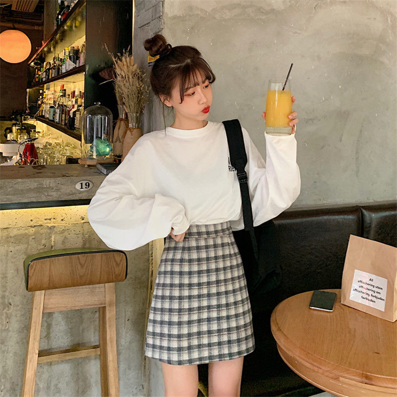 Chân Váy Chữ A Họa Tiết Caro Thời Trang Quyến Rũ Cho Nữ