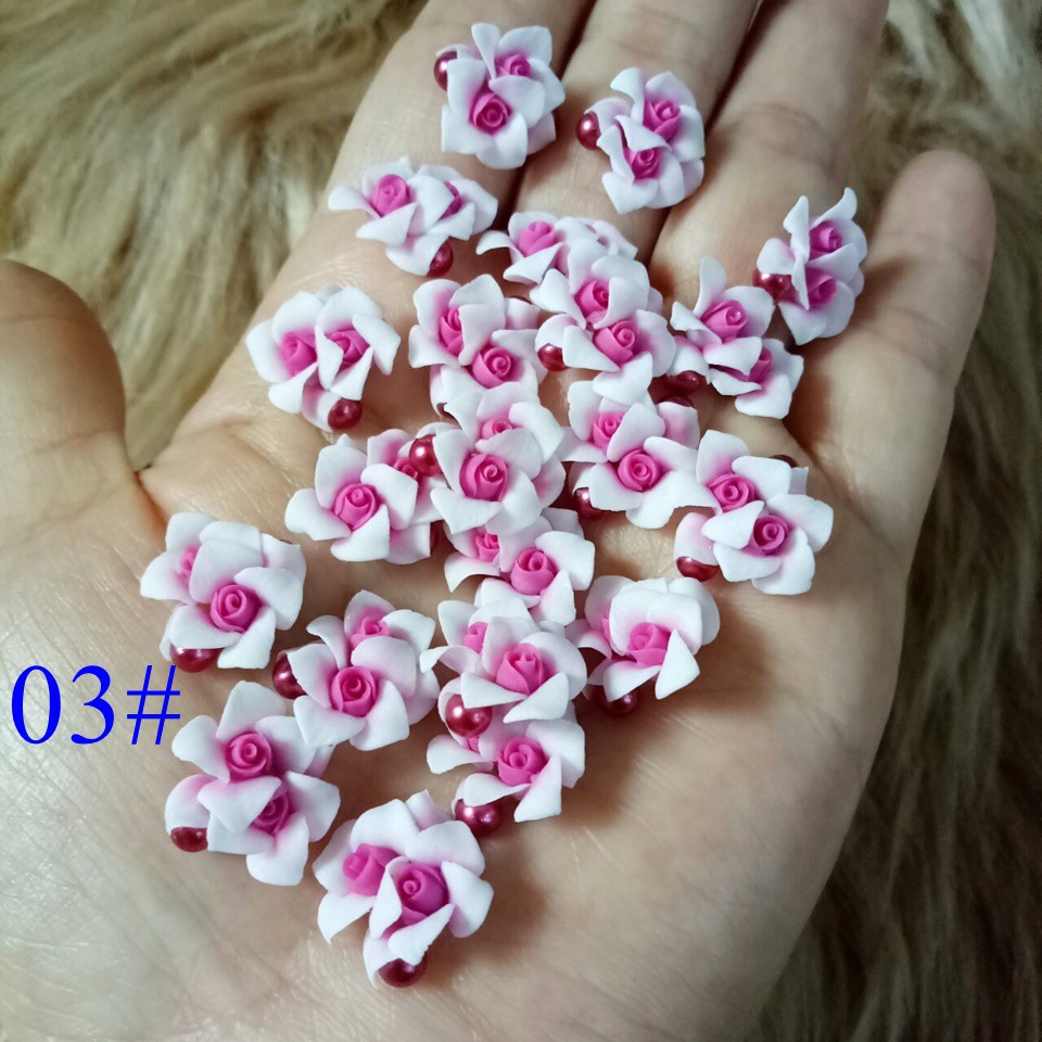 Hoa bột nỗi 4D | hoa hồng đôi | 2 cái/28k
