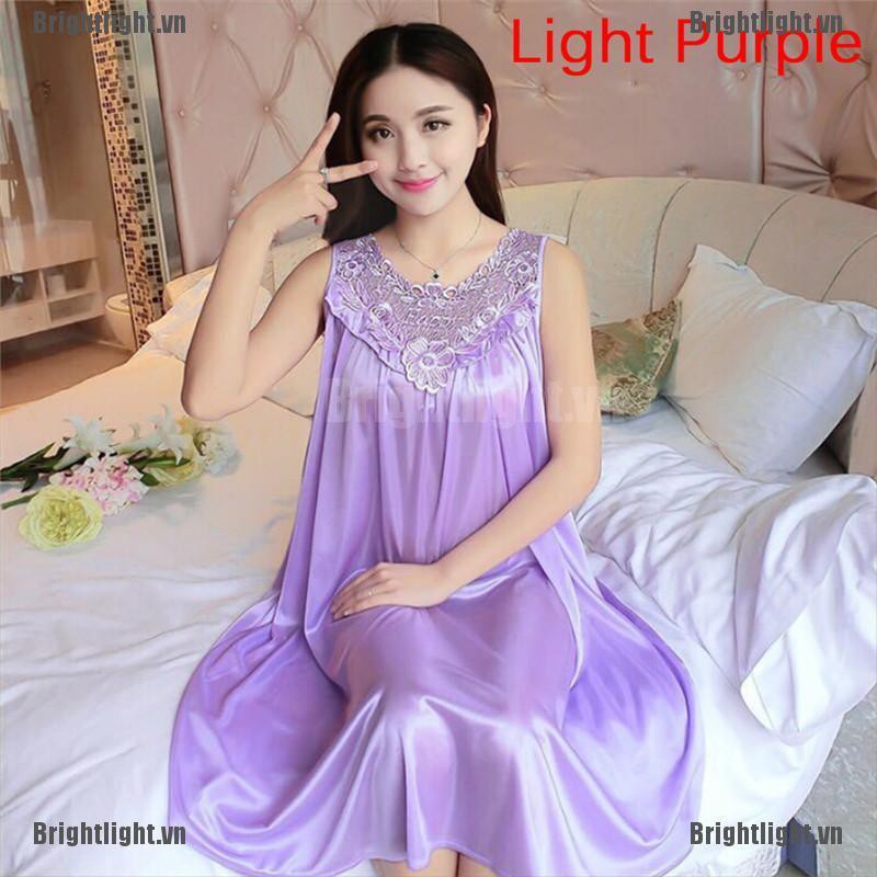 Áo Choàng Ngủ Bằng Lụa Phối Ren Quyến Rũ Cho Nữ