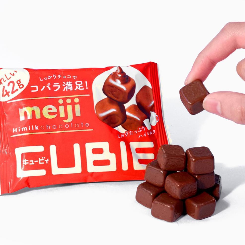 (3 loại) Kẹo Socola Meiji Cubie gói 42gr