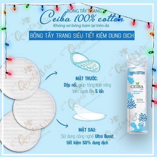 BÔNG TẨY TRANG CEIBA 100% COTTON [COMBO 2 BÔNG]