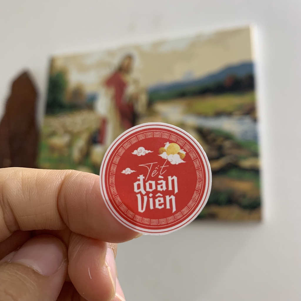 100 Tem Dán, Nhãn Dán Nhân Bánh Trung Thu-hình tròn 2022