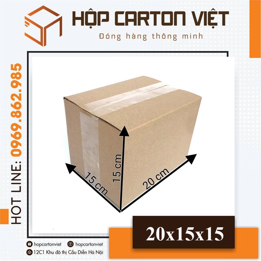 20x15x15 Hộp carton đóng hàng
