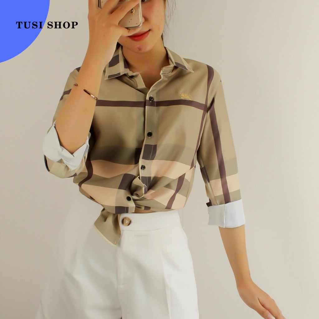 [SIÊU GIẢM GIÁ] Áo sơ mi 3D nam nữ cặp đôi chất liệu kate lụa HOẠ TIẾT CARO NHUYỄN | BigBuy360 - bigbuy360.vn