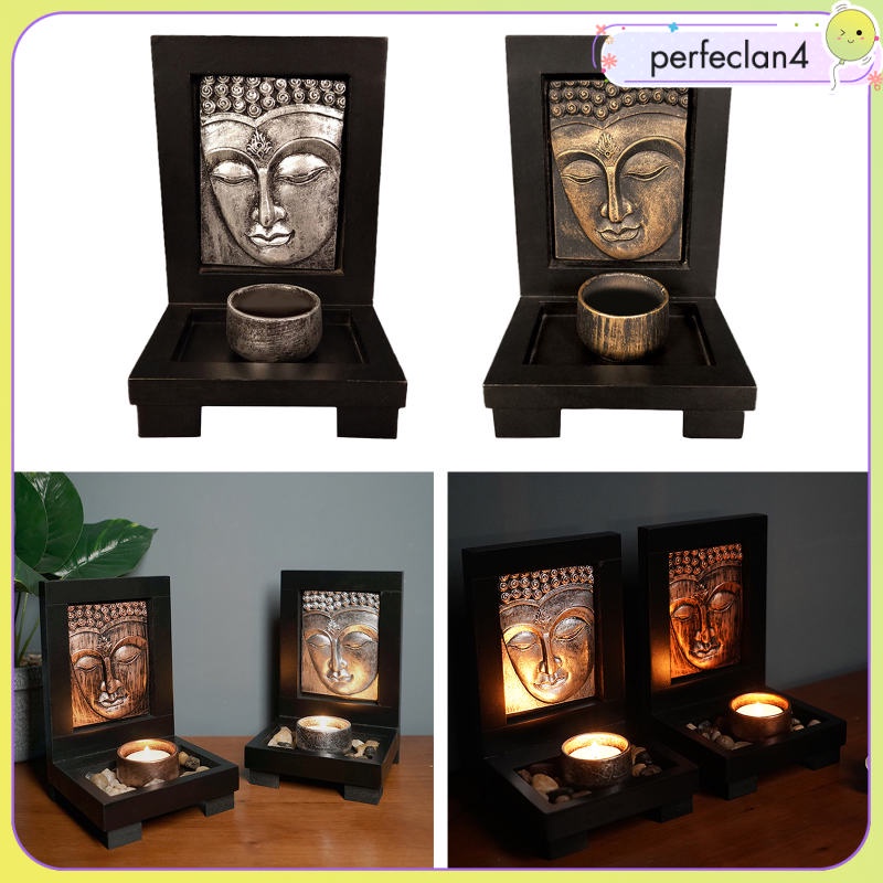 1 Giá Đỡ Nến Hình Mặt Phật Zen Cho Cửa Hàng Chân nến có trang trí hình phật