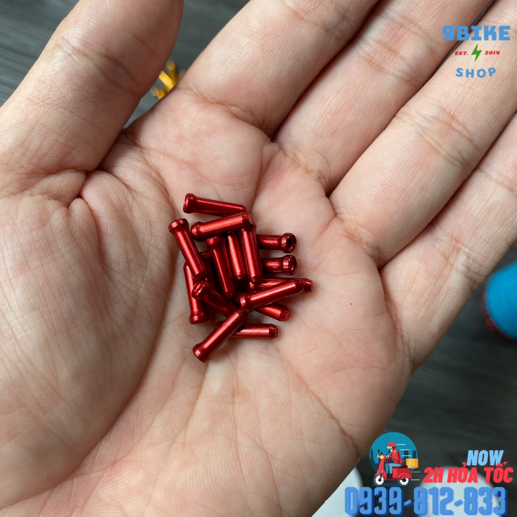 Combo 10 Đầu bịt nhôm dây đề dây thắng xe đạp nhiều màu