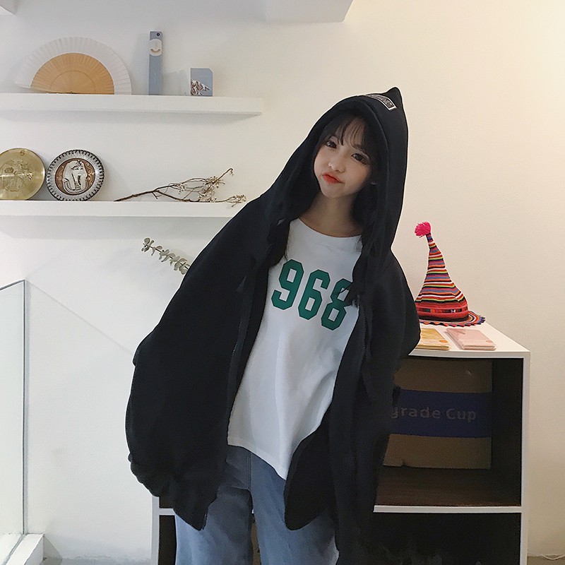 Áo Khoác Hoodie nữ form rộng Ulzzang Hàn Quốc (HÀNG SẴN)