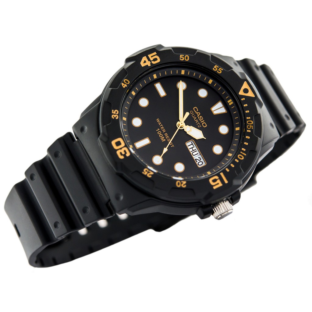 Đồng hồ nam dây nhựa Casio chính hãng Anh Khuê MRW-200H-1EVDF (44mm)