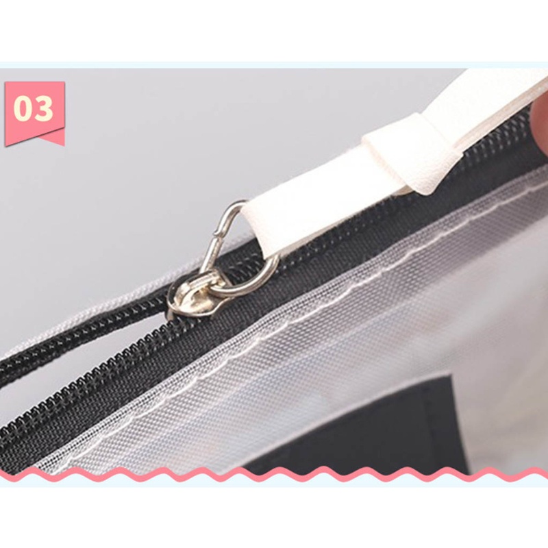 Túi Đựng Bút Dạng Lưới Cỡ Lớn In Chữ Tiếng Anh Sáng Tạo Cho Bé Gái / Trường Học / Văn Phòng