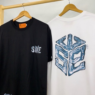 Áo Thun Phom Rộng Tay Lỡ SWE Xương, Vải Cotton 75% Co Giãn 4 Chiều.