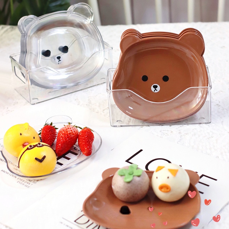 Khay Đựng Đồ Ăn Vặt Hình Gấu Hoạt Hình Để Bàn 2022