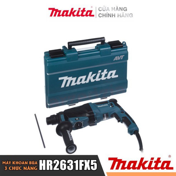 [Chính Hãng] Máy Khoan Búa Đa Năng Makita HR2631FX5 (26MM-800W)