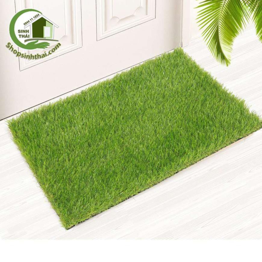 [30 x 50cm] Thảm cỏ lau chùi chân cao cấp - cỏ nhựa nhân tạo