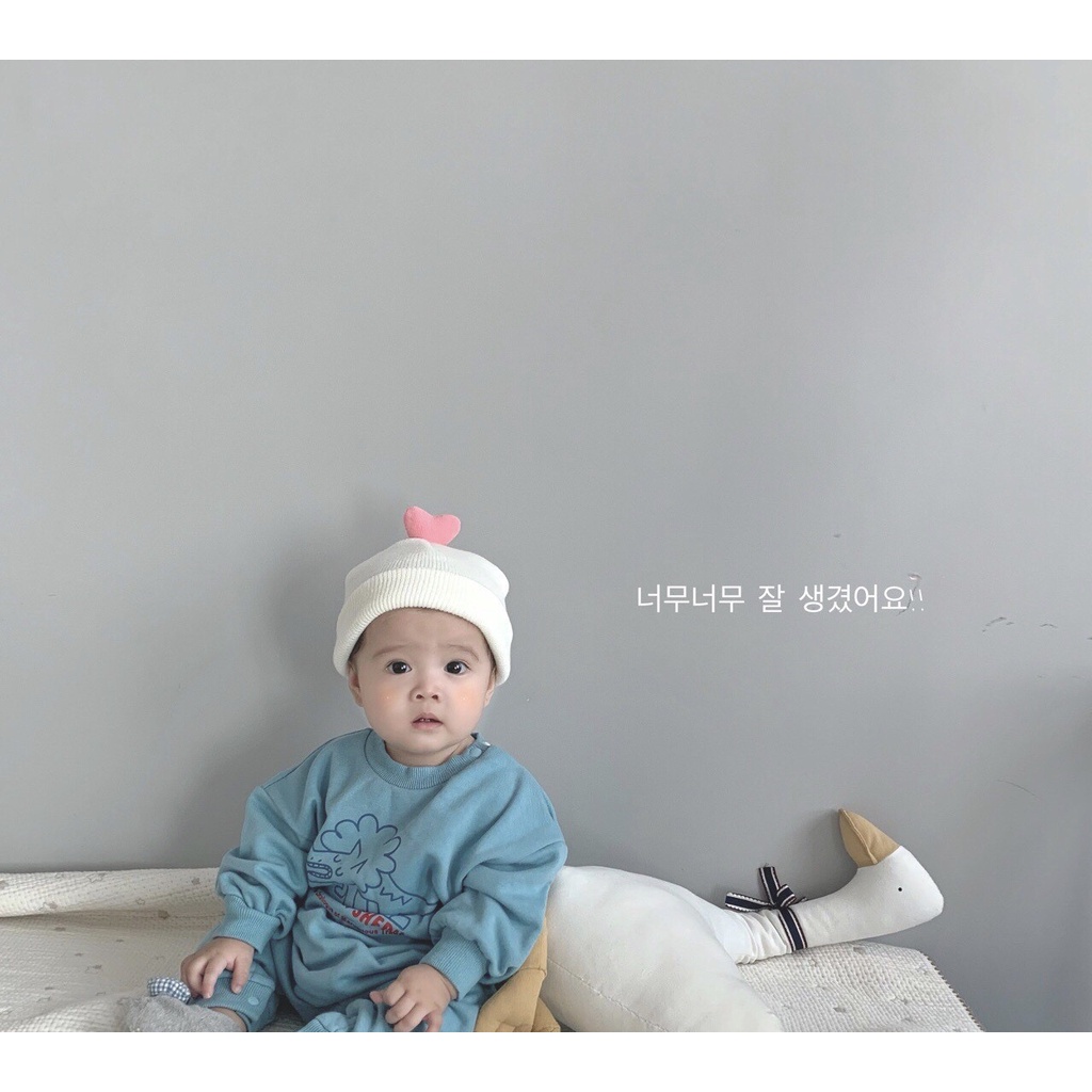 Mũ len mào gà dễ thương cho bé