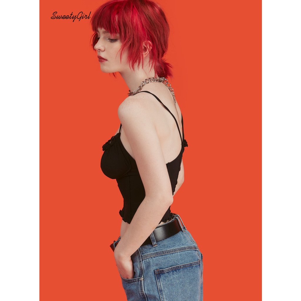 Áo Tank Top Màu Trơn Hở Vai Quyến Rũ Thời Trang Cho Nữ 2022