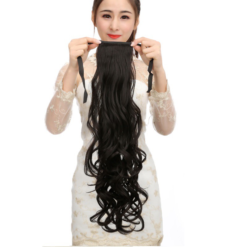 Tóc giả nữ cột xoăn 60cm 😍FREESHIP😍 Tóc cột xoăn 60cm C149