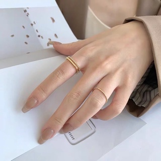 1 Nhẫn Vuông 2 Mảnh Dành Cho Nữ