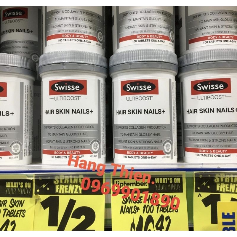 (Đủ bill) Viên đẹp da móng tóc Swisse Hair Skin nails 100v