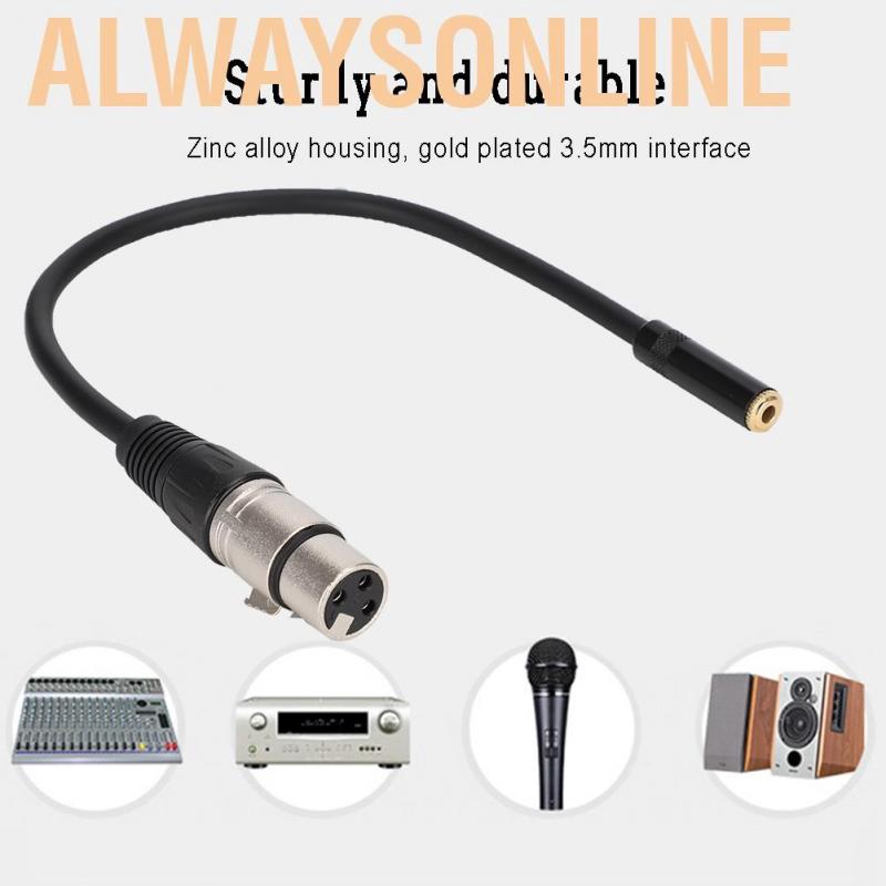 Cáp chuyển đổi âm thanh từ đầu cắm 3.5mm sang ổ XLR chuyên dụng