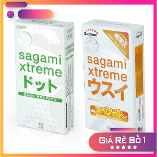Combo 2 hộp bao cao su Sagami Extreme White và Sagami Xtreme Super Thin