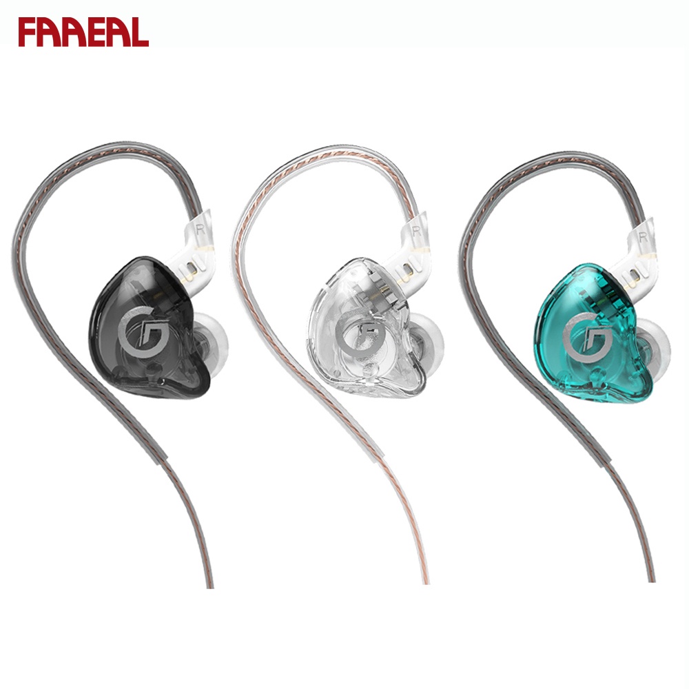 Tai Nghe Nhét Tai FAAEAL GK G1 Bằng Kim Loại Có Dây Tháo Rời Được Chống Ồn Phong Cách Thể Thao
