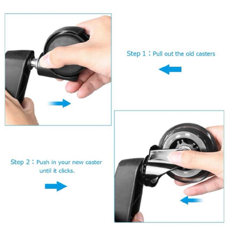 Set 5 bánh xe cao su an toàn cho ghế xoay văn phòng/ nhà ở 11*22mm