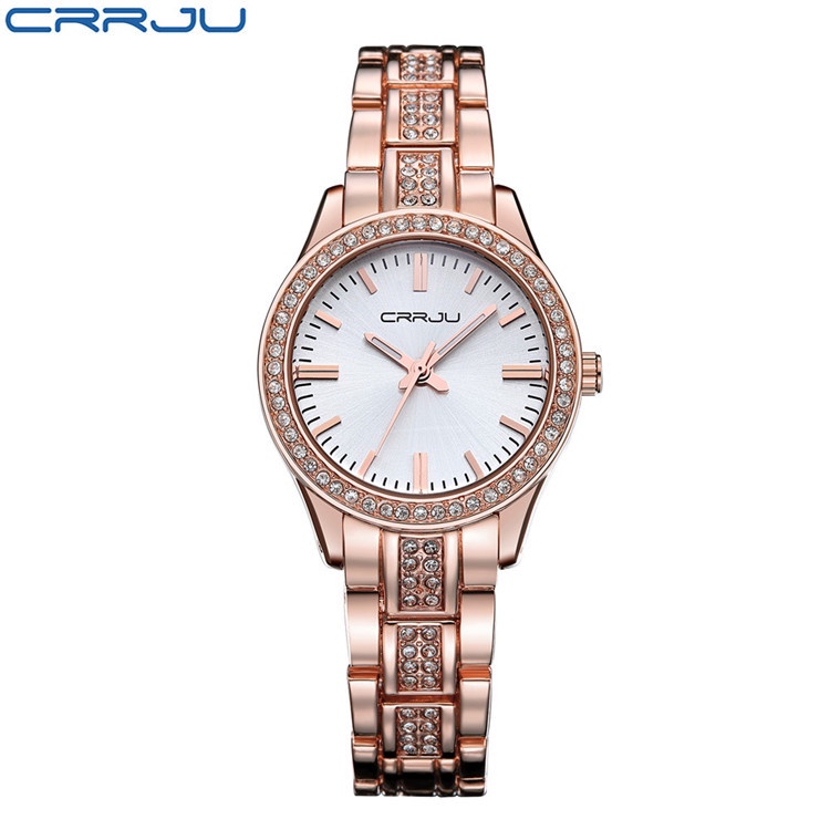 CRRJU Women's Watch Fashion Original Waterproof Stainless Steel Quartz 2115 S