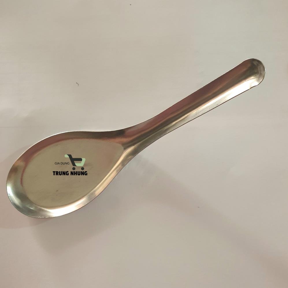 Thìa ăn cơm bông sen, thìa inox dày dặn