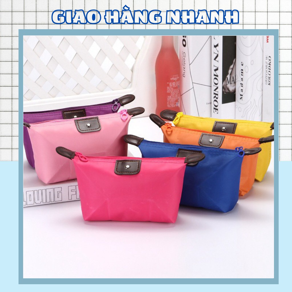 ⚡HÀNG MỚI VỀ⚡ Túi Đựng Mỹ Phẩm Chống Thấm Nước Khóa Kéo Màu Kẹo Xinh 88247 Giao Hàng Nhanh