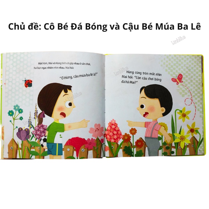 Sách Cô Bé Đá Bóng Và Cậu Bé Múa Ba Lê - Dạy Trẻ Phát Triển Bản Thân Không Phân Biệt Giới Tính - Tân Việt
