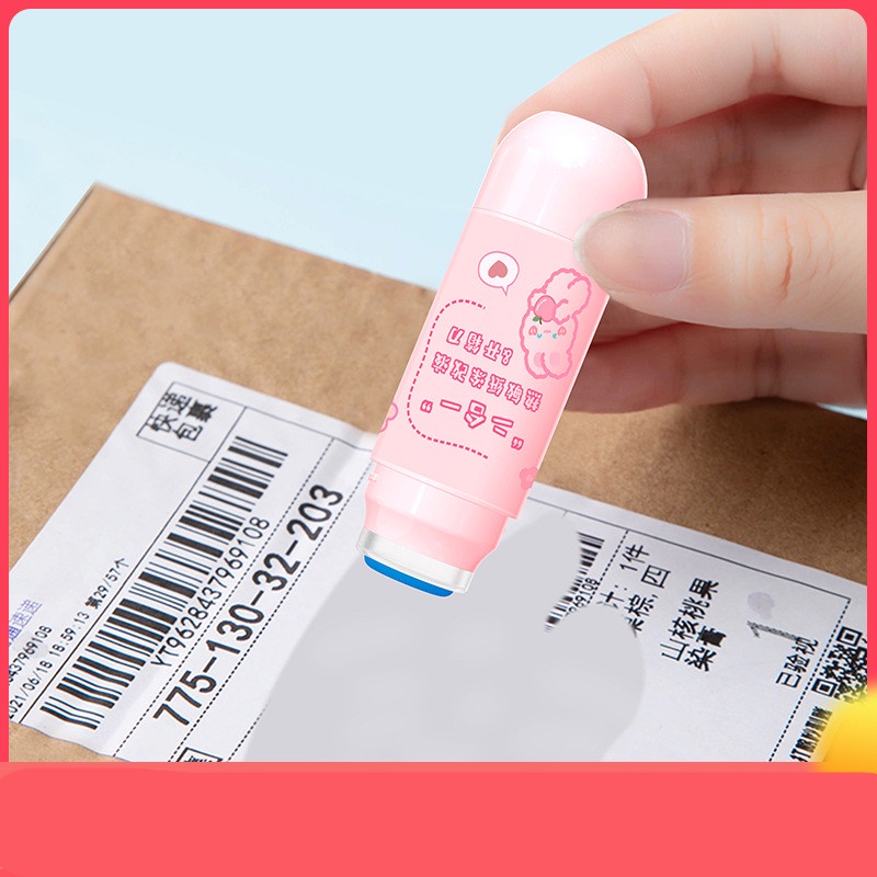 Dụng cụ cắt mở gói hàng và tẩy xóa giấy in nhiệt 20ml trong suốt 2 trong 1 nhanh khô bảo vệ thông tin riêng tư