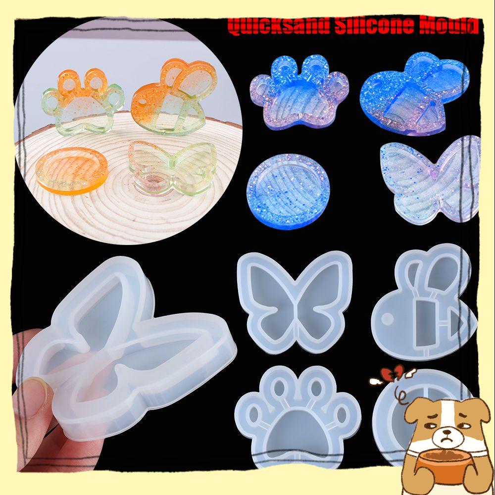 Khuôn Silicone Cát Chảy Hình Bướm|Khuôn Làm Móc Khóa/ Trang Sức Hình Dấu Chân Mèo Bằng Nhựa Epoxy UV DIY