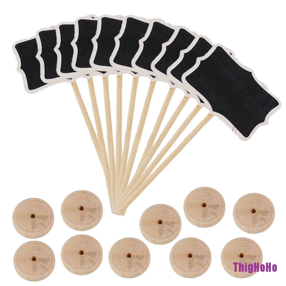 Set 1 / 10 Bảng Đen Mini Hình Chữ Nhật Dùng Trang Trí Tiệc Cưới
