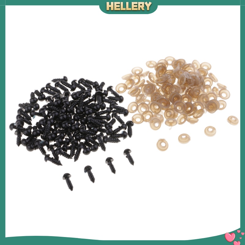 Set 100 Con Mắt Nhựa 7mm Cho Gấu Bông / Búp Bê DIY