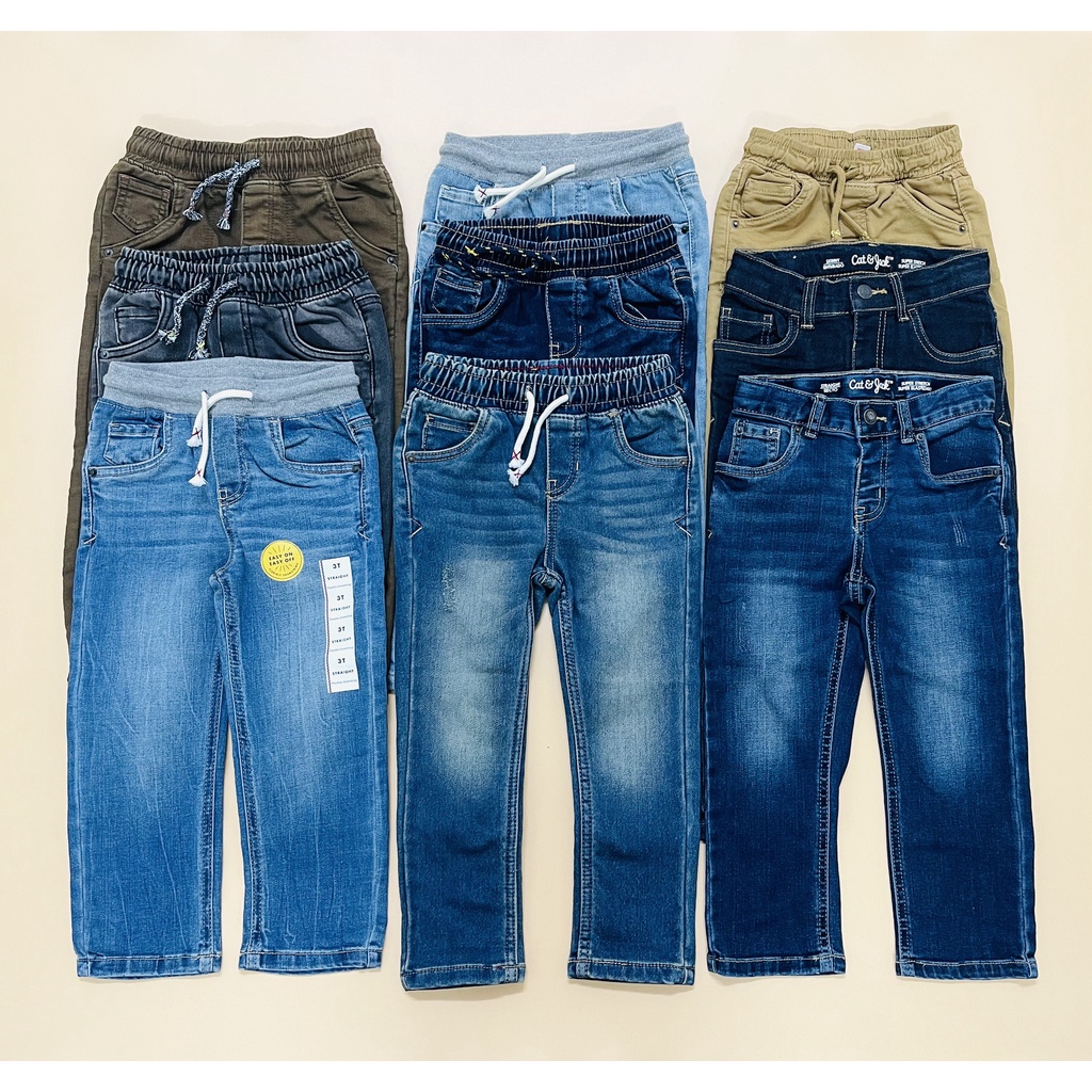 Quần jean bé trai cat & jack xuất dư siêu xịn cho bé, quần bò mềm mại co giãn tốt chuẩn xuất dư xịn