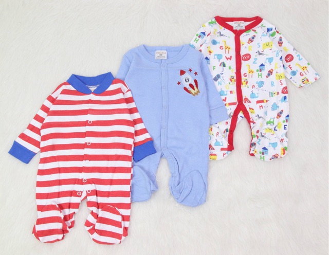 Body cotton sleepsuit liền tất Little Duck (nhiều mẫu)