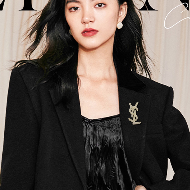 Trâm Cài Áo Đính Đá Sang Trọng Phong Cách Hàn Quốc Cho Nam Và Nữ