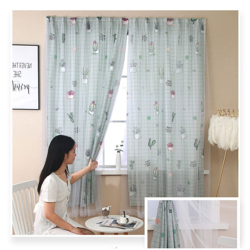 [MẪU ĐẸP] Rèm cửa dán tường 2 lớp, rèm cửa chống nắng dán tường, DECOR trang trí phòng khách phòng ngủ siêu đẹp