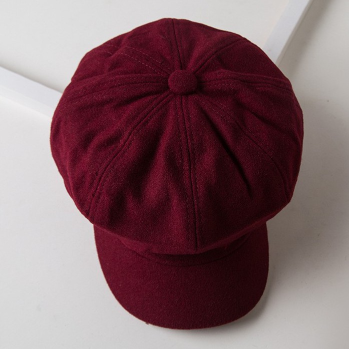 Mũ nồi beret cao cấp lưỡi trai da lộn