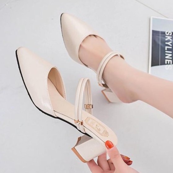 Giày Cao Gót Thời trang 2 kiểu chất da mềm 5p (kèm hình thật) mã A32