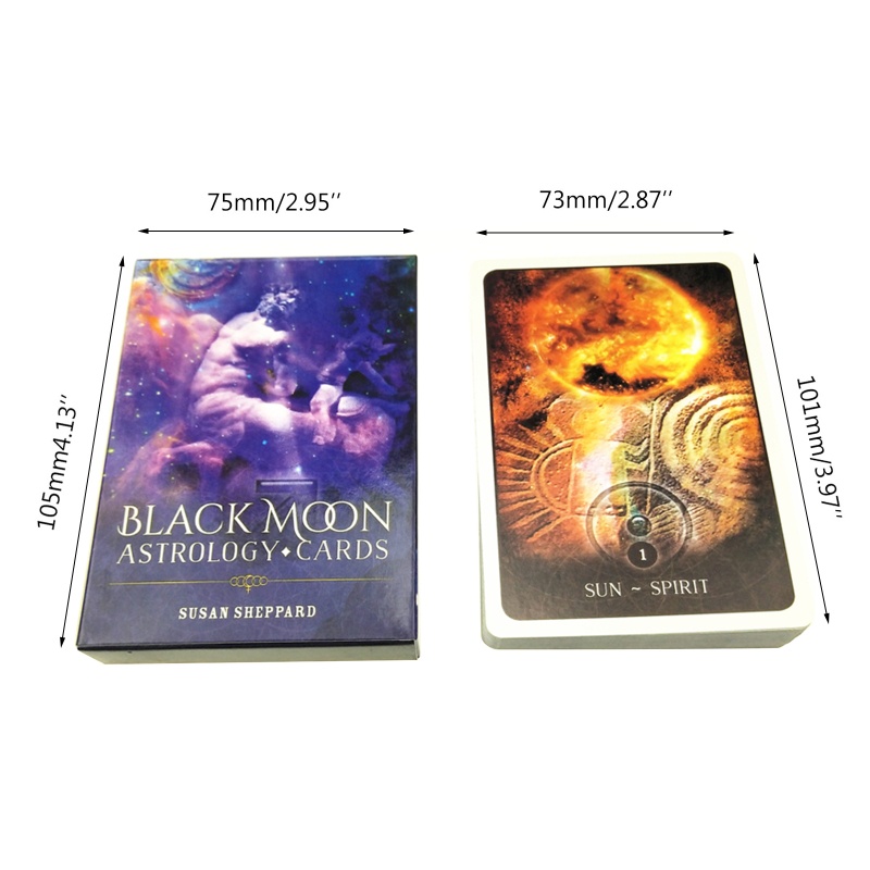 Bộ bài tarot 52 lá màu đen trắng chất lượng cao