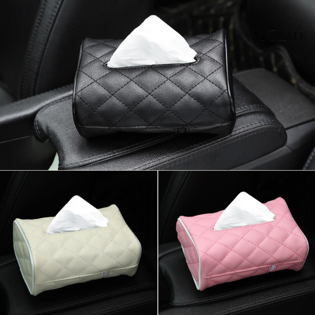 Hộp Đựng Khăn Giấy Bằng Da Sử Dụng Trên Xe Hơi