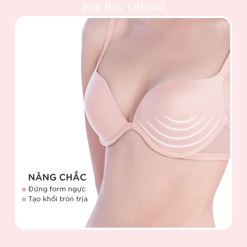 Áo lót có gọng mút mỏng cài sau màu trơn nâng ngực tự nhiên Eva Bra 993