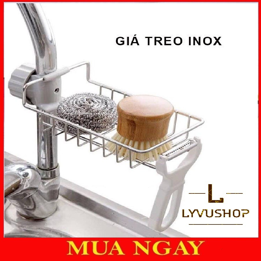 [Ảnh Thật+Video] Giỏ Inox Gắn Vòi Rửa Bát Tiện Lợi Sạch Sẽ Dẻ Rửa Bát Gọn Gàng Và Luôn Khô Ráo