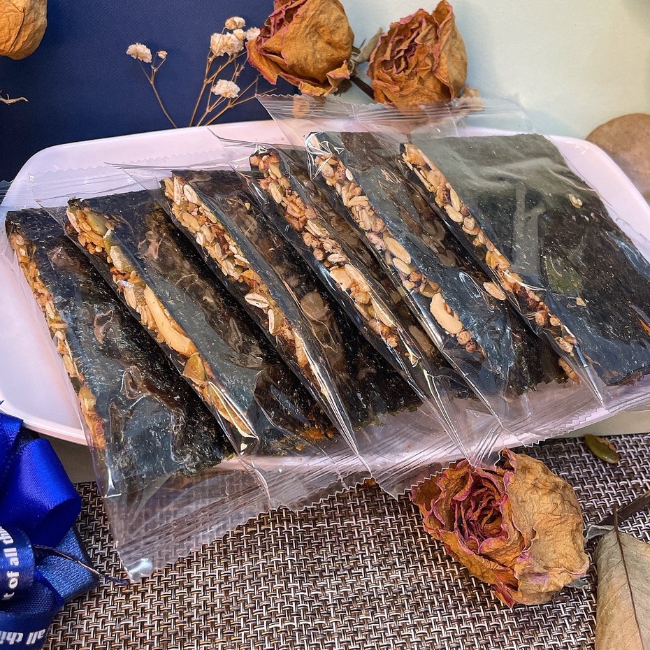 Rong biển kẹp hạt dinh dưỡng 500g- 1kg YOLO FOOD đồ ăn vặt Healthy rong biển kẹp miếng giòn rụm thơm ngon ATVSTP