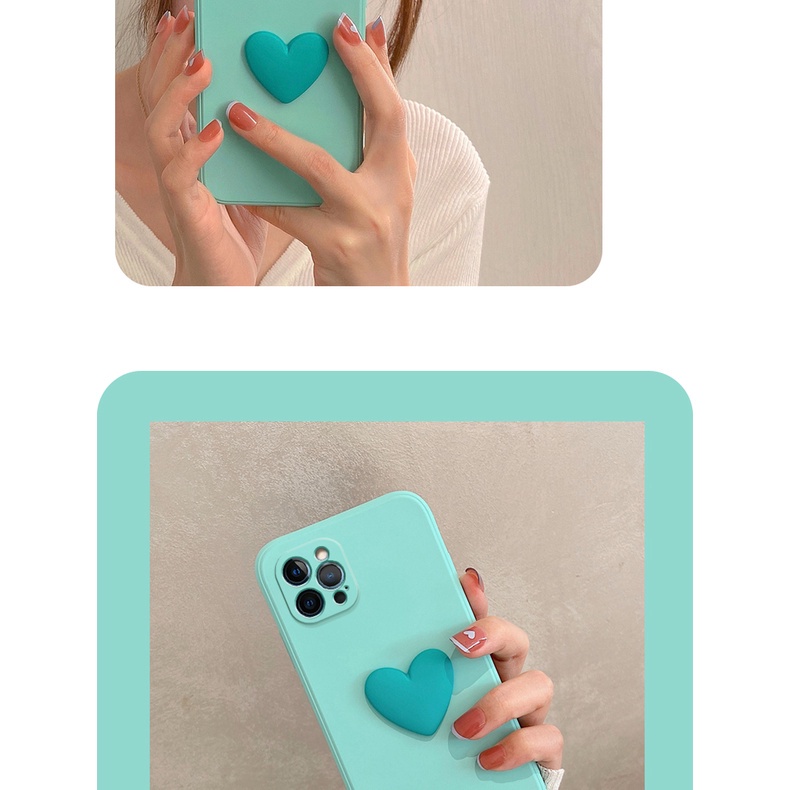 Ốp điện thoại mềm hình trái tim 3D cho OPPO A1K REALME C1 C2 C3 3 5 5I 6I 5S 6 7 7I C11 C12 C15 C17 C20