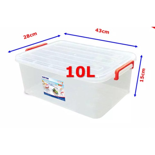Thùng nhựa 10 lít Duy Tân đa năng - H115 nhựa trong - Hàng chính hãng