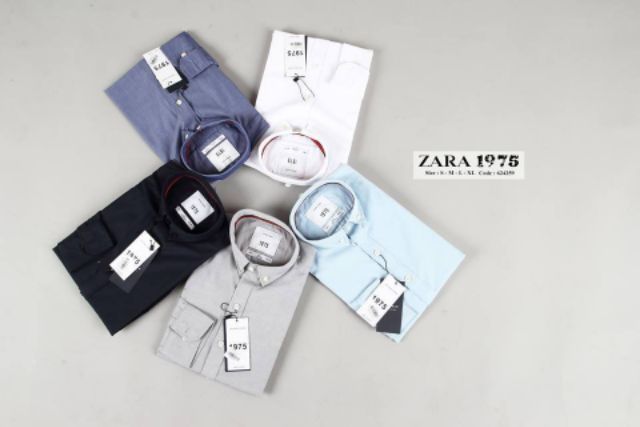 [SALE HÀNG LẺ SIZE] Áo Sơ mi Nam Zara 1975 slimfit màu trắng