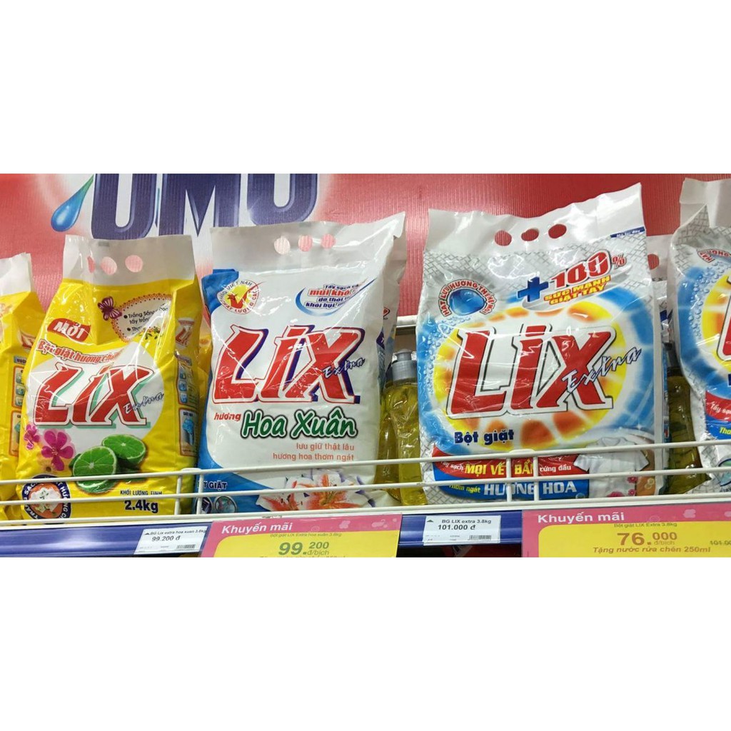 Bột giặt Lix Extra hương chanh 6kg