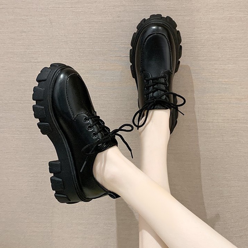 (order) Giày lười buộc dây 2 màu đen lì và đen bóng-QCCC